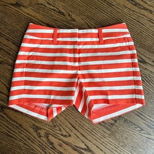 Ann Taylor orange striped shorts